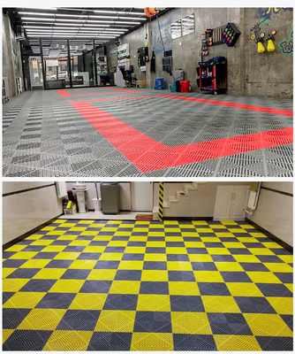 Carreaux de sol de garage en PVC entrelacés noirs La solution ultime pour d'autres applications