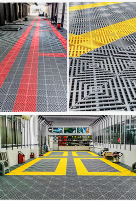 Carreaux de sol de garage en PVC entrelacés noirs La solution ultime pour d'autres applications