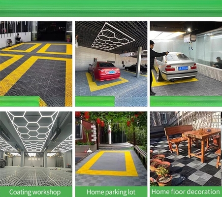 Carreaux de plancher de garage rigides à verrouillage pour les détaillants de voitures