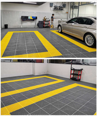 25 ans de service de la vie en PVC carreaux de sol de garage à l'atelier de nettoyage détaillé automobile