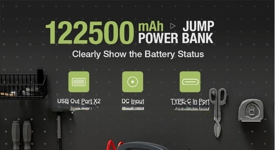 JB10000 10000Amp 64000mAh Démarreur de saut en voiture d'urgence Outils à main pour la recharge rapide