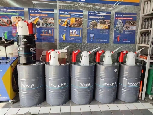 Acier 55 Gallons 200L Alimenté à l'air Alimenté à la pression à piston à tambour à canon Moteur Moteur Lubrifiant Pompes de transfert d'huile pneumatique avec comptoir