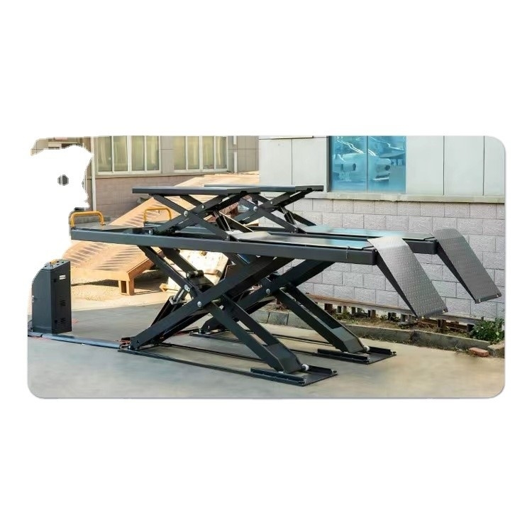SCISSOR Leader L68S Ascenseur hydraulique à double cylindre pour l'efficacité des ascenseurs de voiture au sol