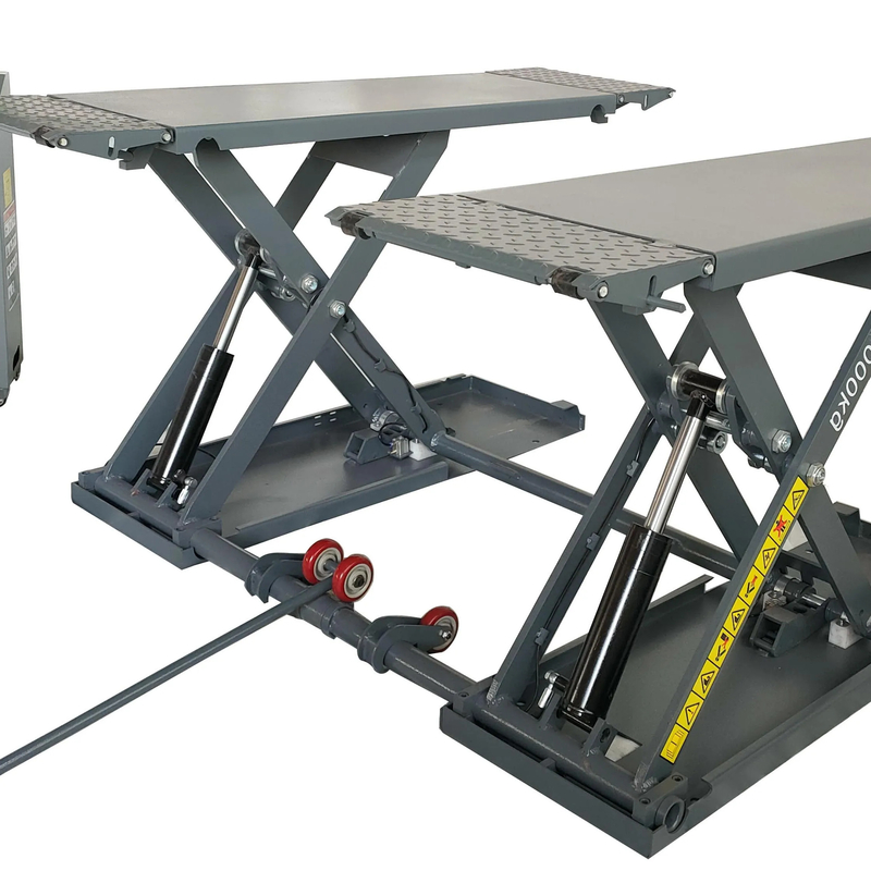 Ascenseur hydraulique à double cylindre pour lavage de voiture SCISSOR Ascenseur de voiture Ascenseur de ciseaux de voiture d'occasion